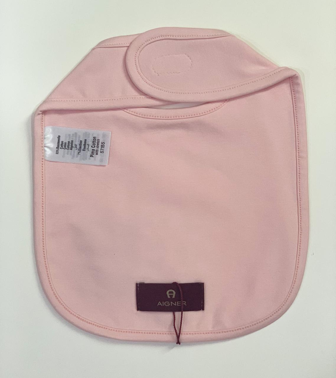 AIGNER Baby Girls Pink Logo Bib