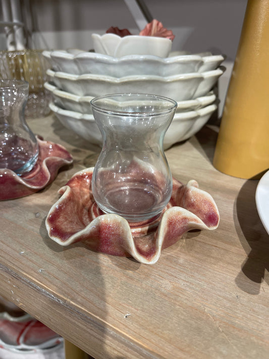 Istikana small Plate - maroon