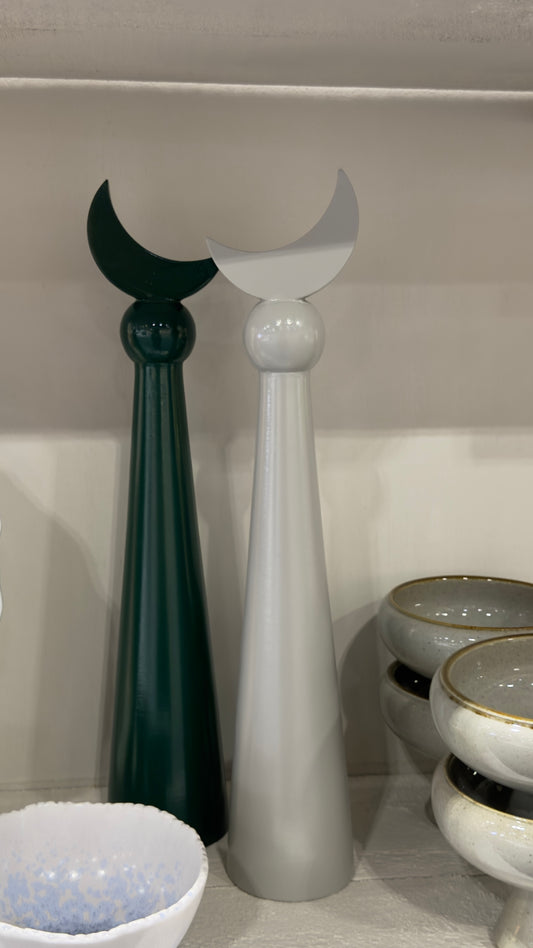 Wooden Moon Stand - Grey