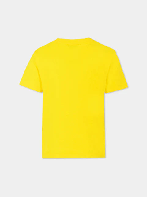 KENZO KIDS Boys Yellow Elephant Logo T-Shirt