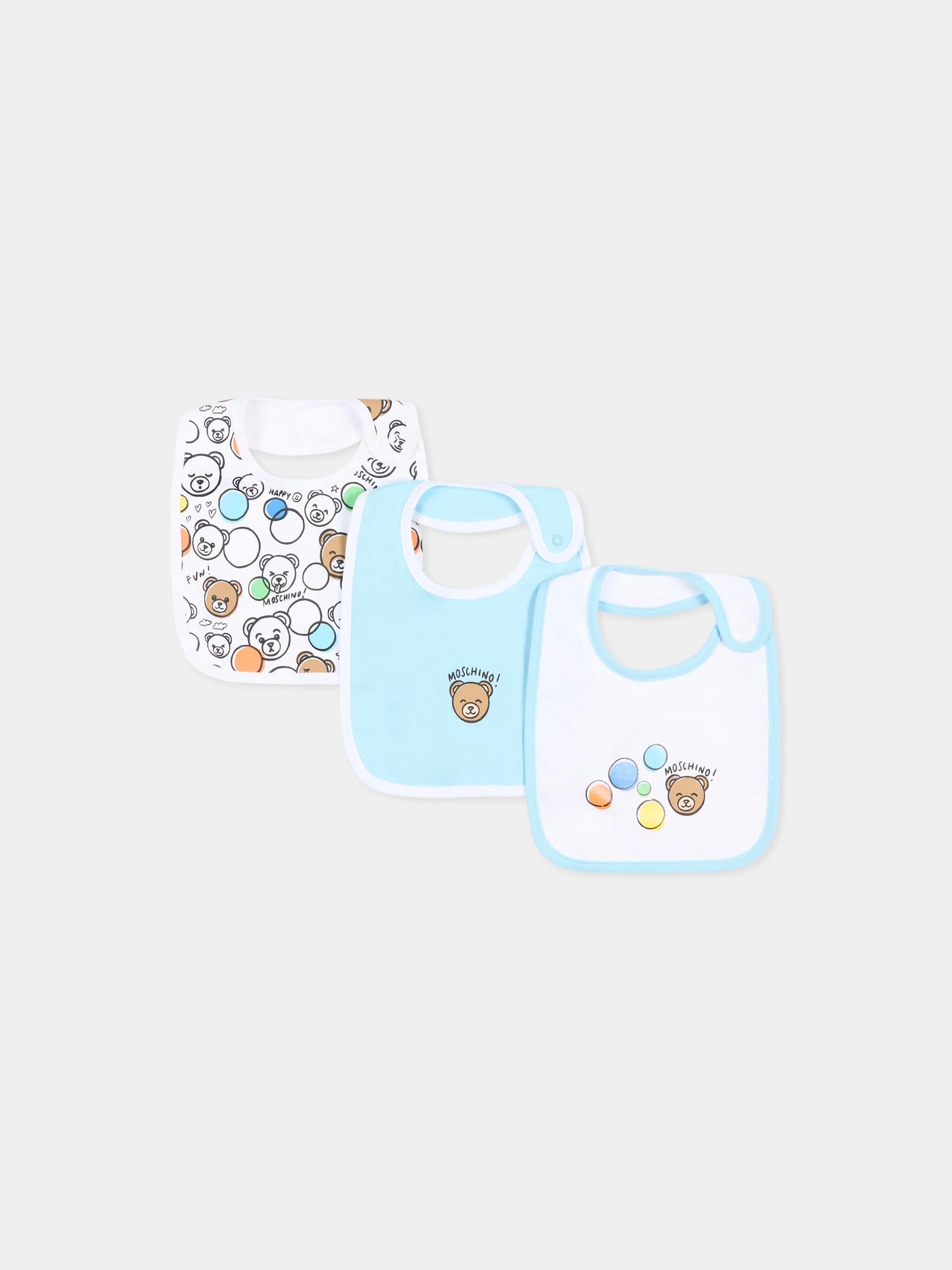 MOSCHINO Set of Baby Logo Bibs