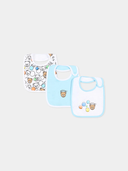 MOSCHINO Set of Baby Logo Bibs