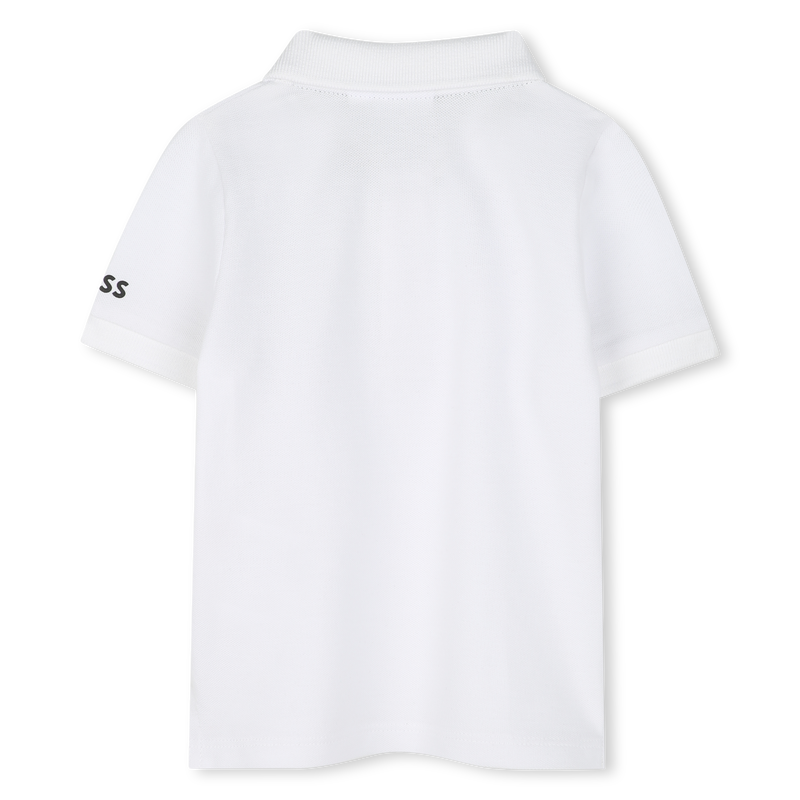 BOSS Younger Boys White Logo Polo T-Shirt
