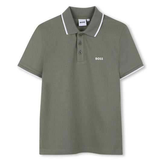 BOSS J52329/724 Boys Pine Logo Polo Shirt