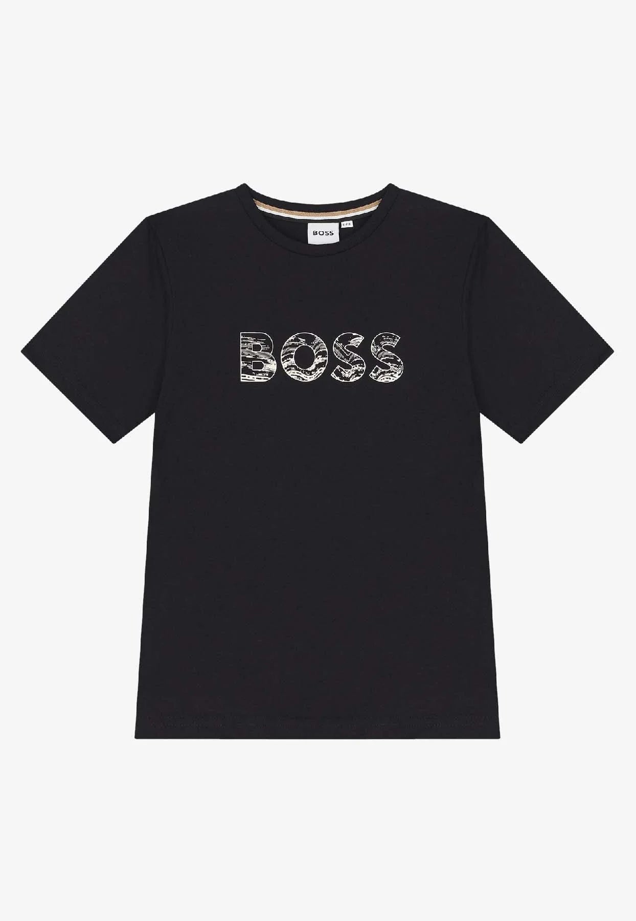 BOSS  J52358/09B Boys Black Logo T-Shirt