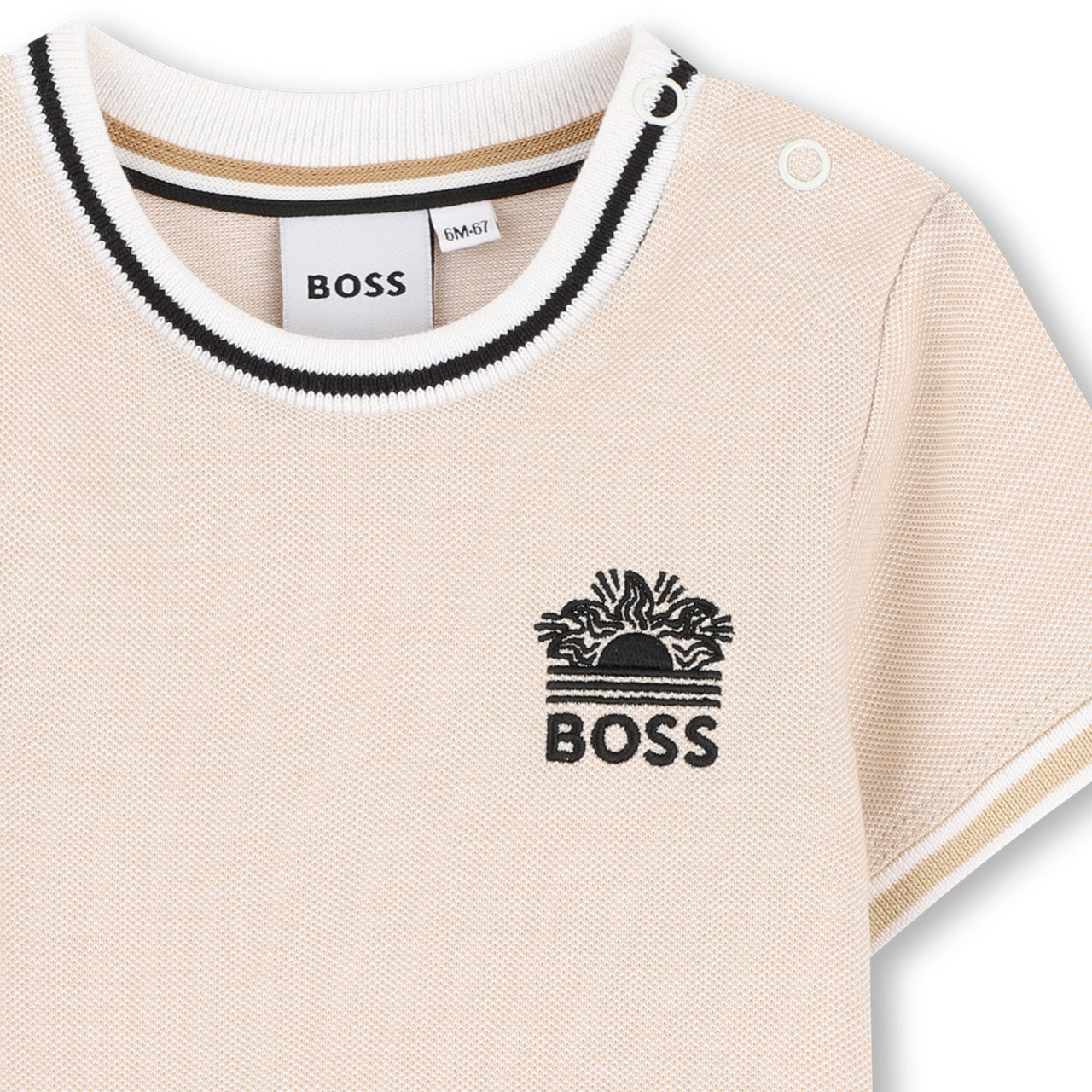 BOSS Baby Boys Beige Logo T-Shirt