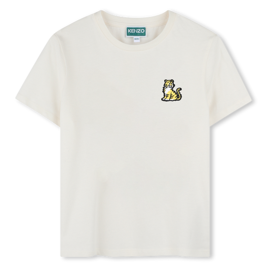 KENZO KIDS Unisex Ivory Bird Logo T-Shirts