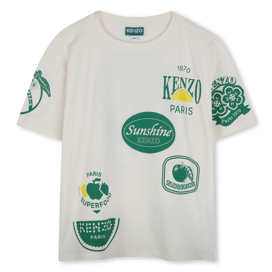 KENZO KIDS Boys White Logo T-Shirts