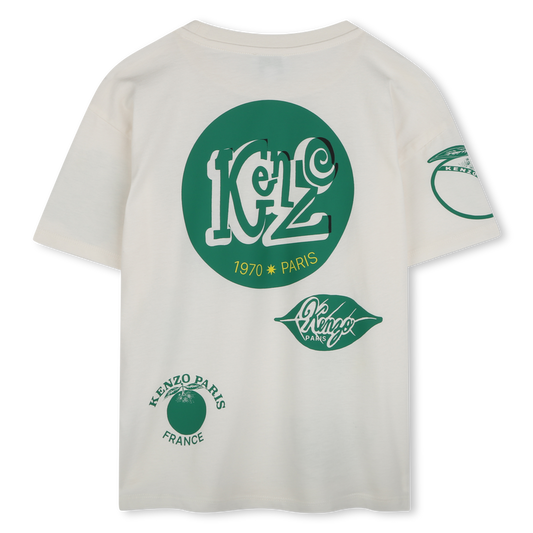 KENZO KIDS Boys White Logo T-Shirts