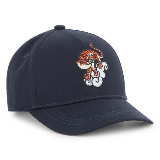 KENZO K61218/845 KIDS Navy Blue Cotton Twill Cap