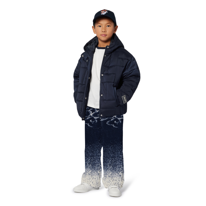 KENZO K61218/845 KIDS Navy Blue Cotton Twill Cap