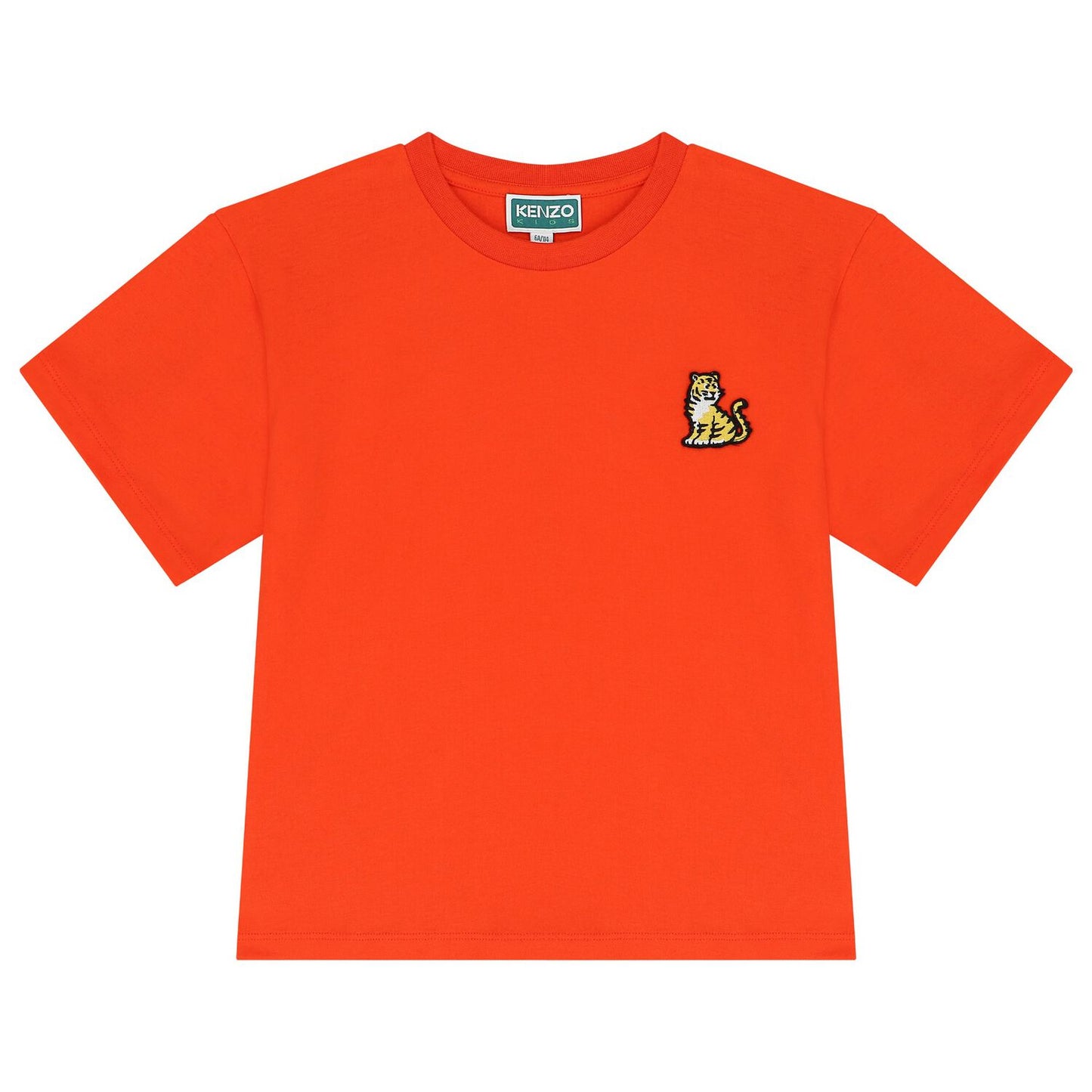 KENZO KIDS Boys Orange Tiger Logo T-Shirt