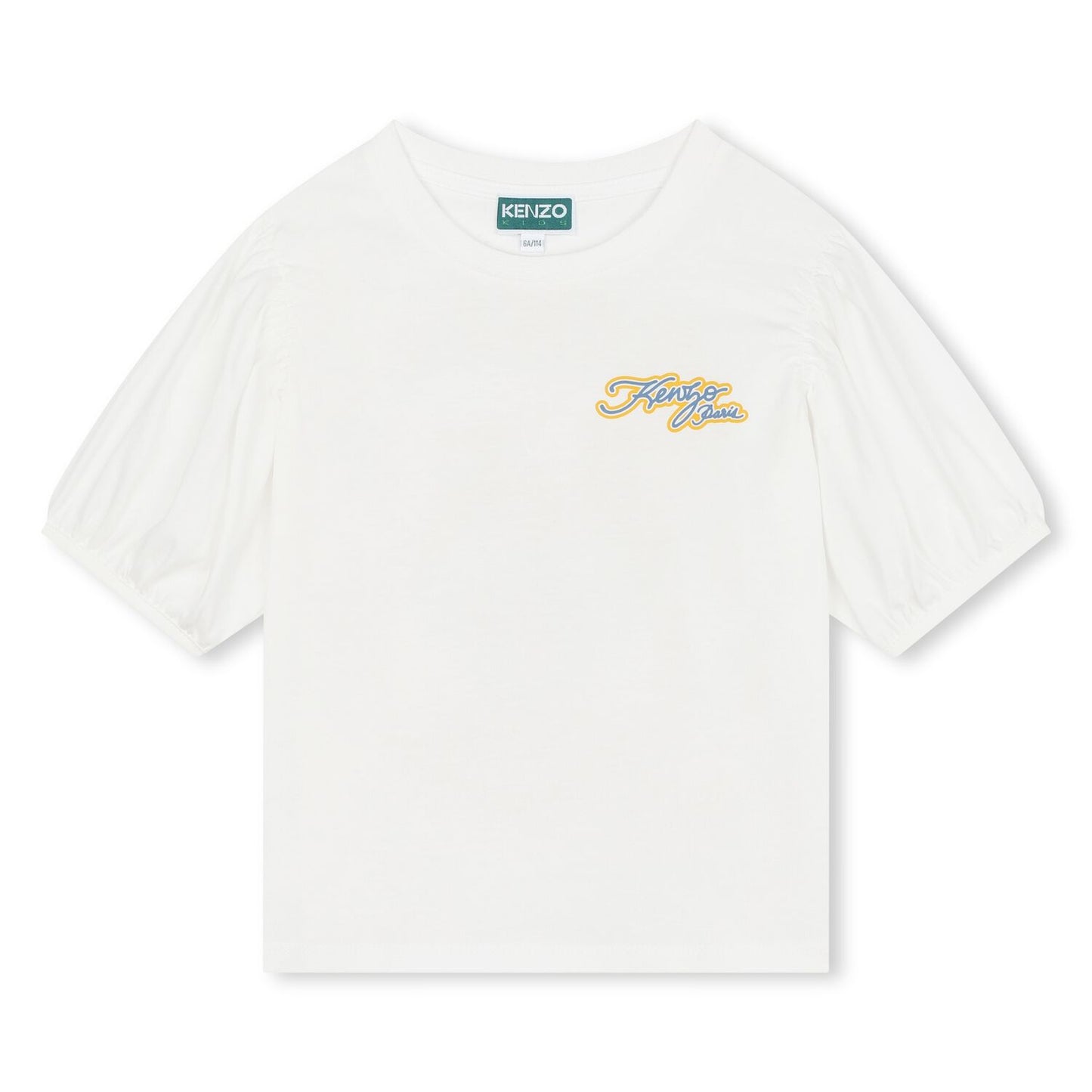 KENZO KIDS Girls White Tiger Logo T-Shirt