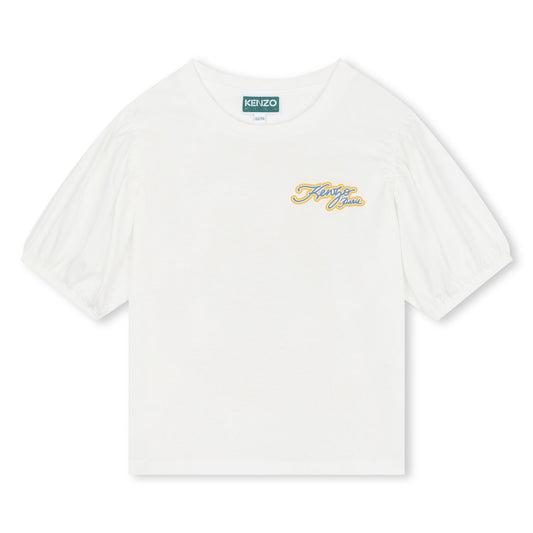 KENZO KIDS Girls White Tiger Logo T-Shirt
