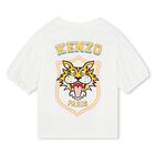 KENZO KIDS Girls Ivory Tiger Logo T-Shirt