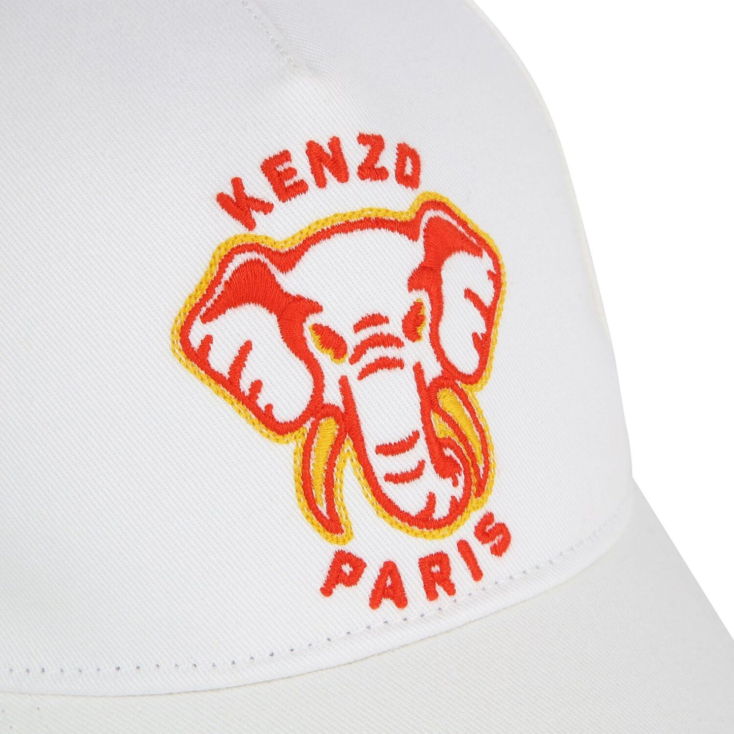 KENZO KIDS Ivory Elephant Logo Cap
