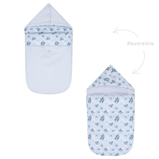 KENZO KIDS Blue Logo Reversible Baby Boy Nest