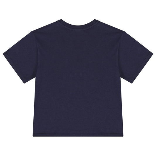 KENZO KIDS Boys Navy Blue Logo T-Shirt