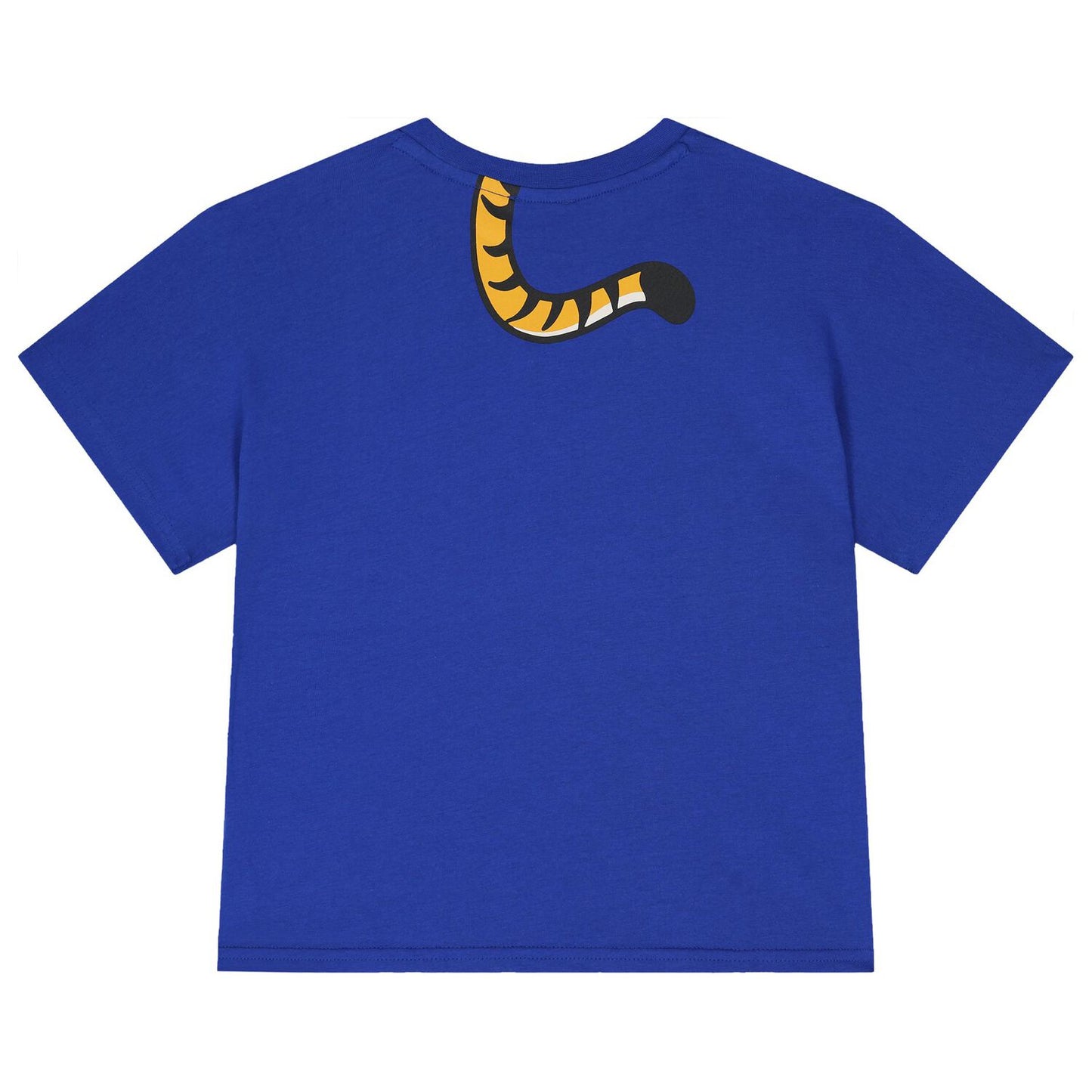 KENZO KIDS Boys Blue Tiger Logo T-Shirt