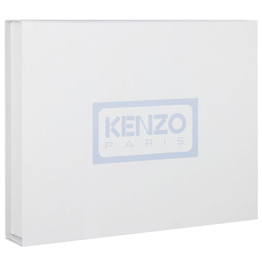 KENZO K61256/77A Baby Boys Baby Blue Logo Geometric Logo Babygrows ( 2-Pack )