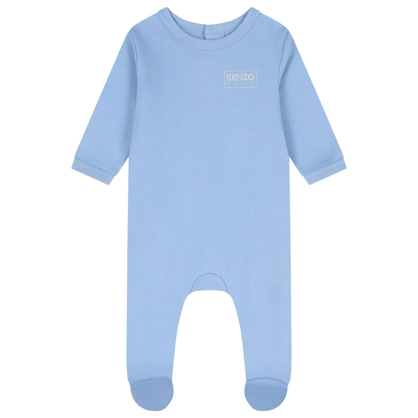 KENZO K61256/77A Baby Boys Baby Blue Logo Geometric Logo Babygrows ( 2-Pack )