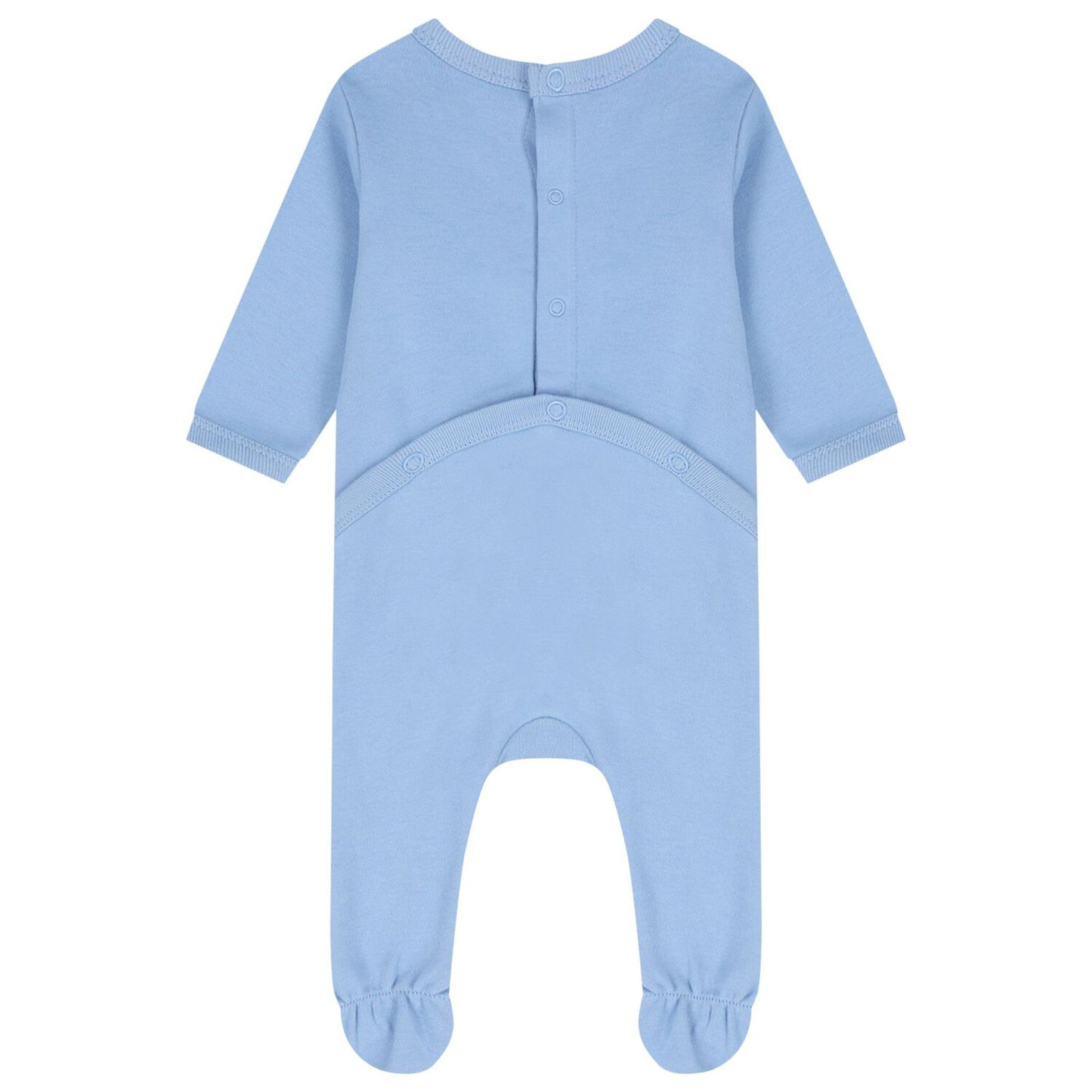 KENZO K61256/77A Baby Boys Baby Blue Logo Geometric Logo Babygrows ( 2-Pack )