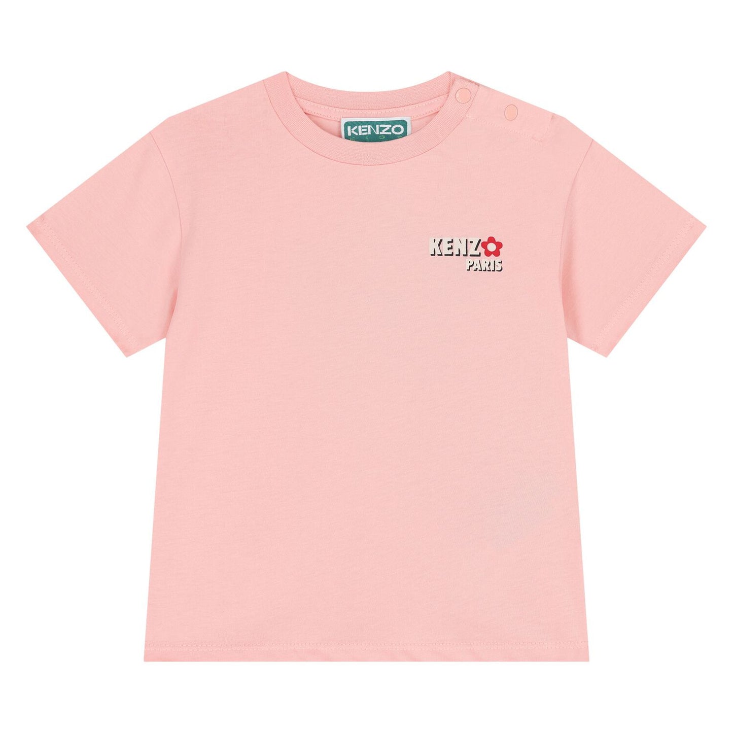 KENZO K61278/47H KIDS Younger Girls Pink Logo T-Shirt