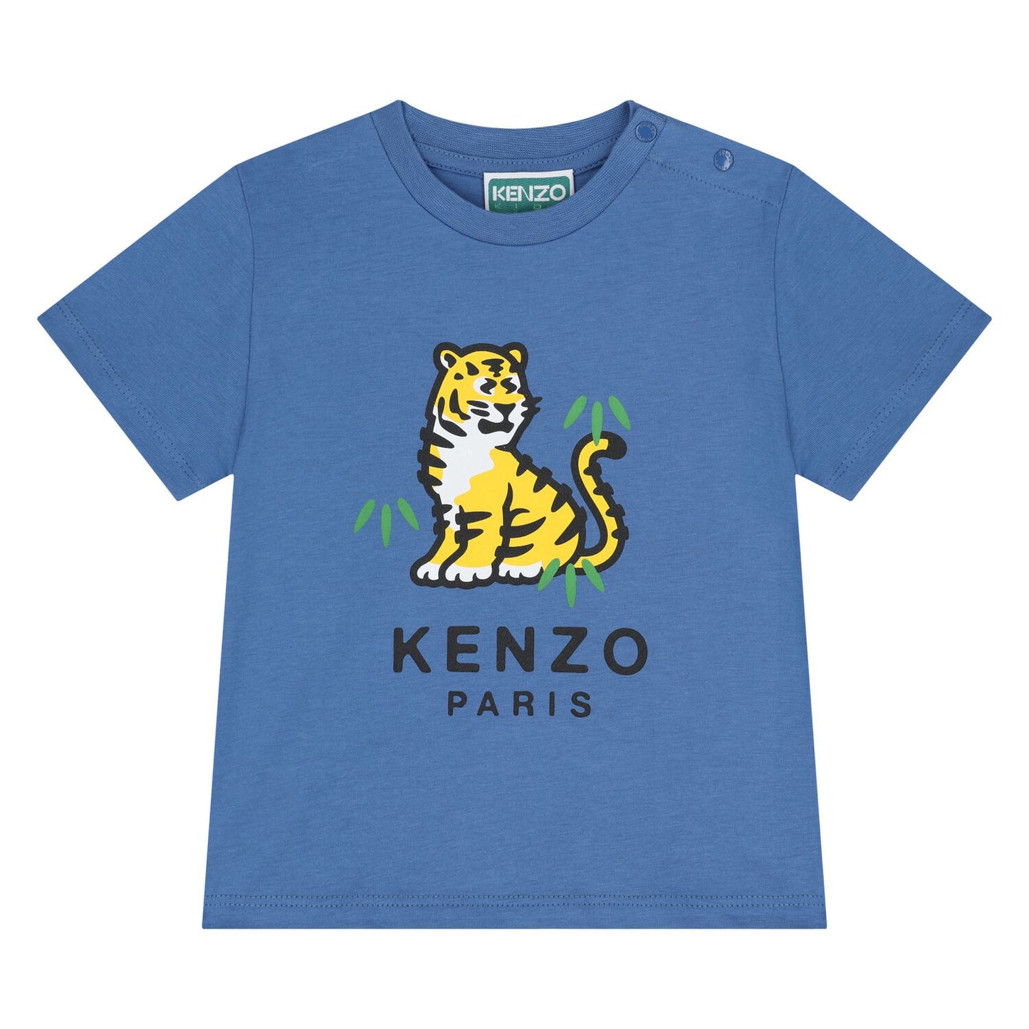 KENZO K61300/780 KIDS Younger Blue Tiger Logo T-Shirt