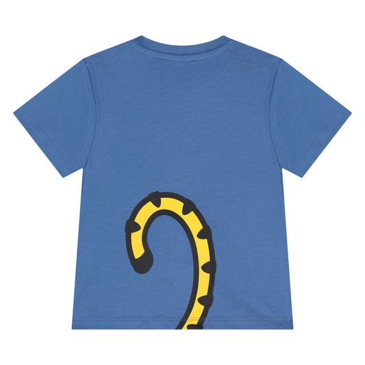KENZO K61300/780 KIDS Younger Blue Tiger Logo T-Shirt