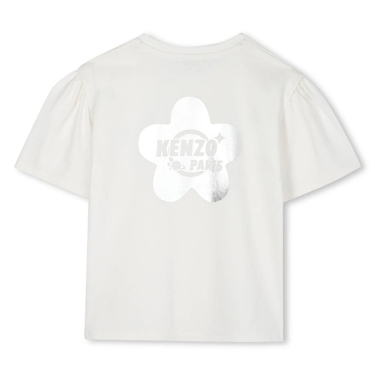 KENZO K61371/117 KIDS Girls White Logo T-Shirt