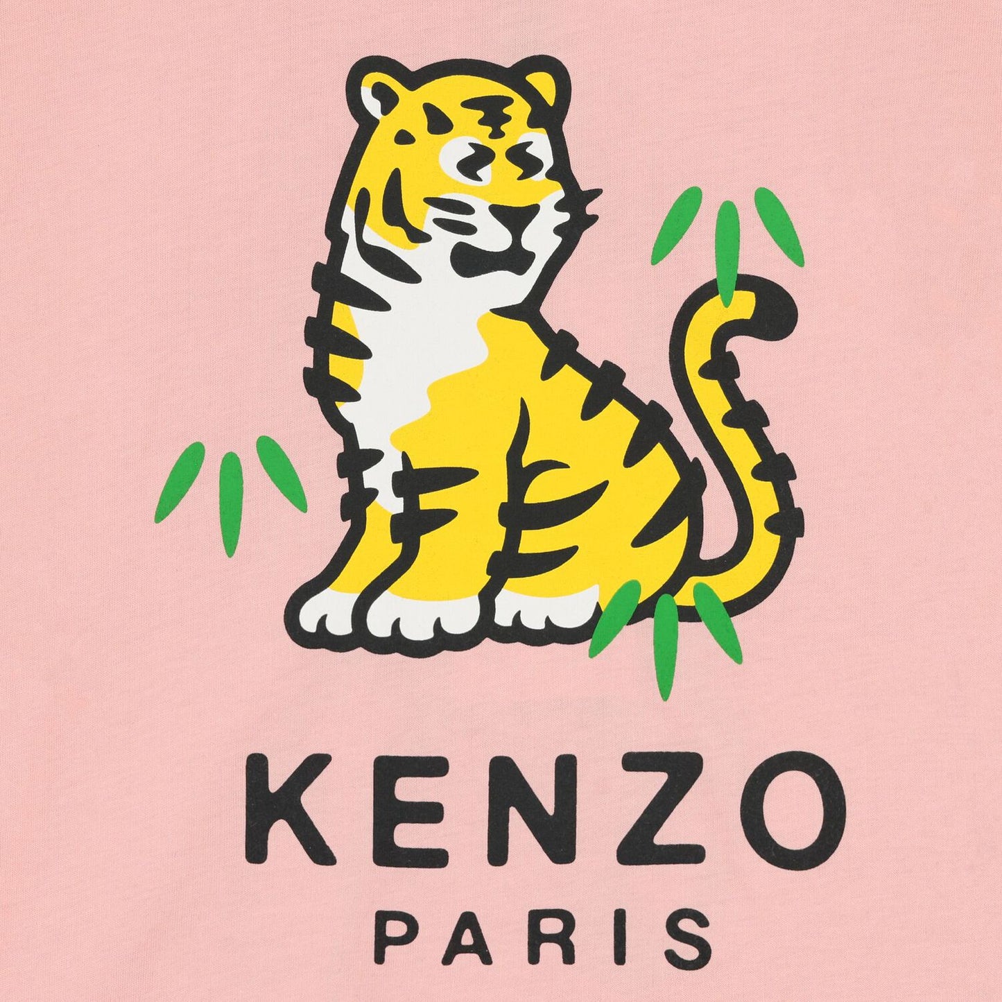KENZO K61379/47H KIDS Girls Pink Tiger Logo T-Shirt