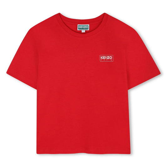 KENZO K61384/968 KIDS Girls Red Logo T-Shirt