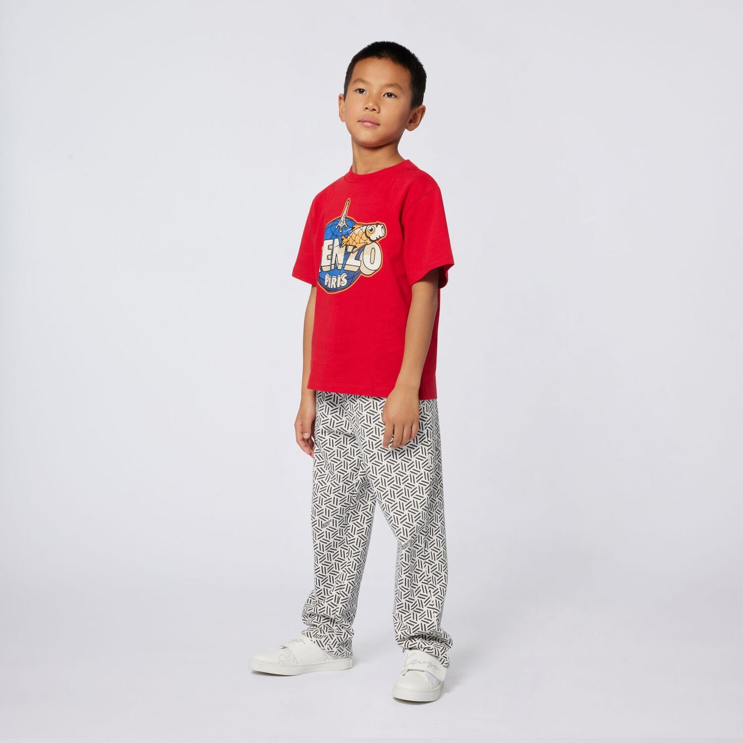KENZO K61440/968 KIDS Boys Red Logo T-Shirt