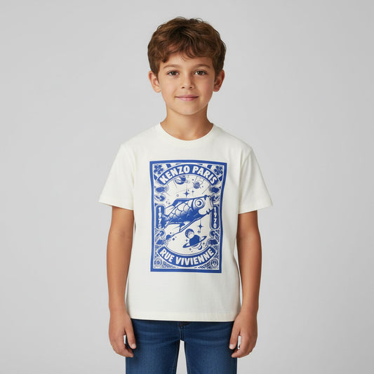 KENZO K61443/117 KIDS Boys White Logo T-Shirt