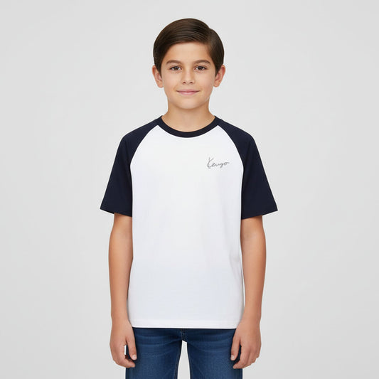 KENZO K61444/117 KIDS Boys Ivory Tiger Logo T-Shirt