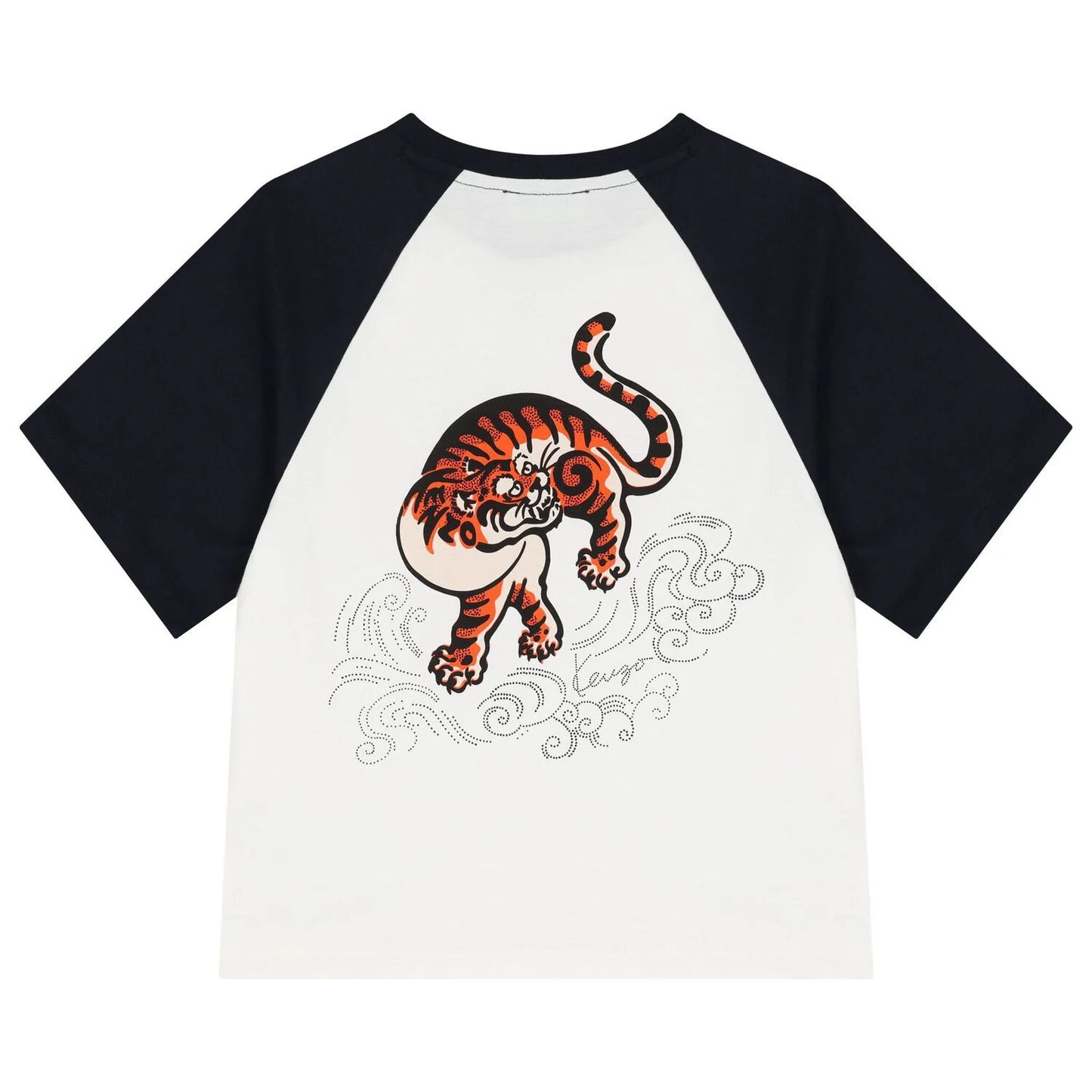 KENZO K61444/117 KIDS Boys Ivory Tiger Logo T-Shirt