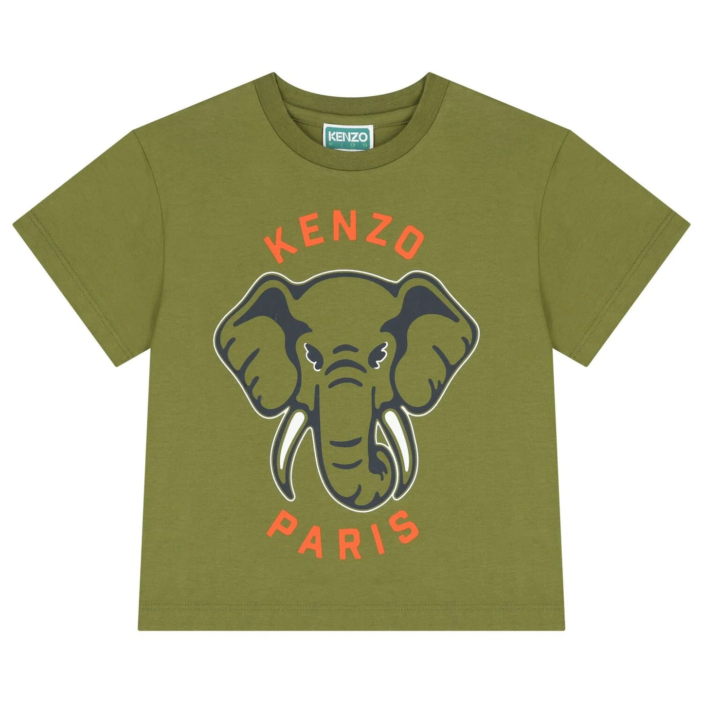 KENZO K61446/64T KIDS Boys Green Elephant Logo T-Shirt