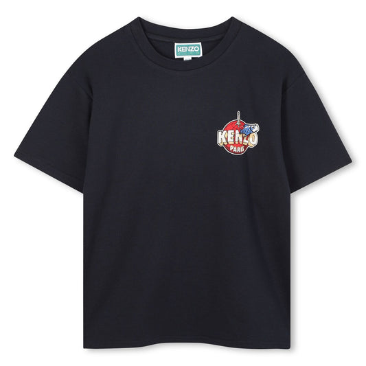 KENZO K61492/845 KIDS Navy Blue Logo T-Shirt