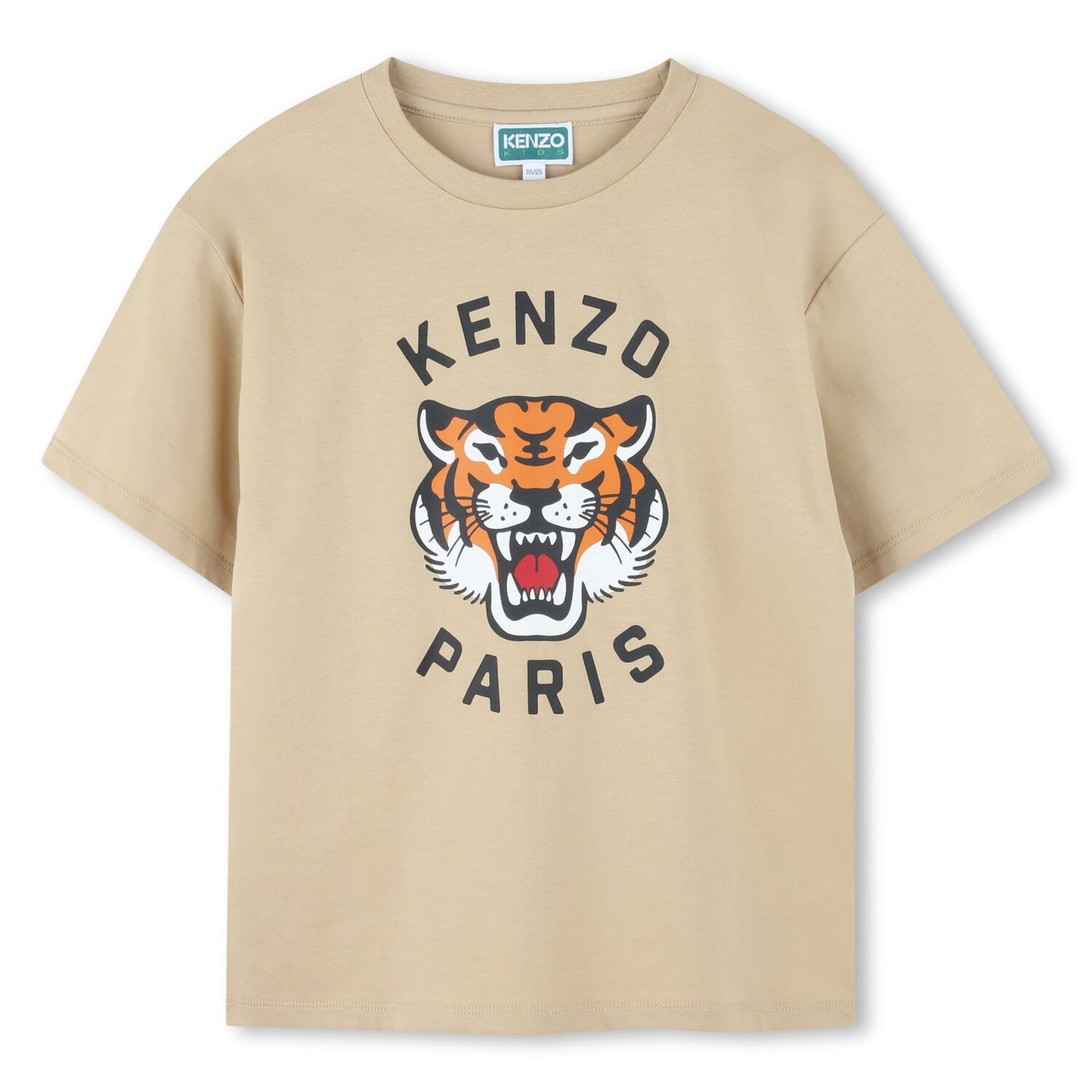 KENZO K61505/249 KIDS Beige Tiger Logo T-Shirt