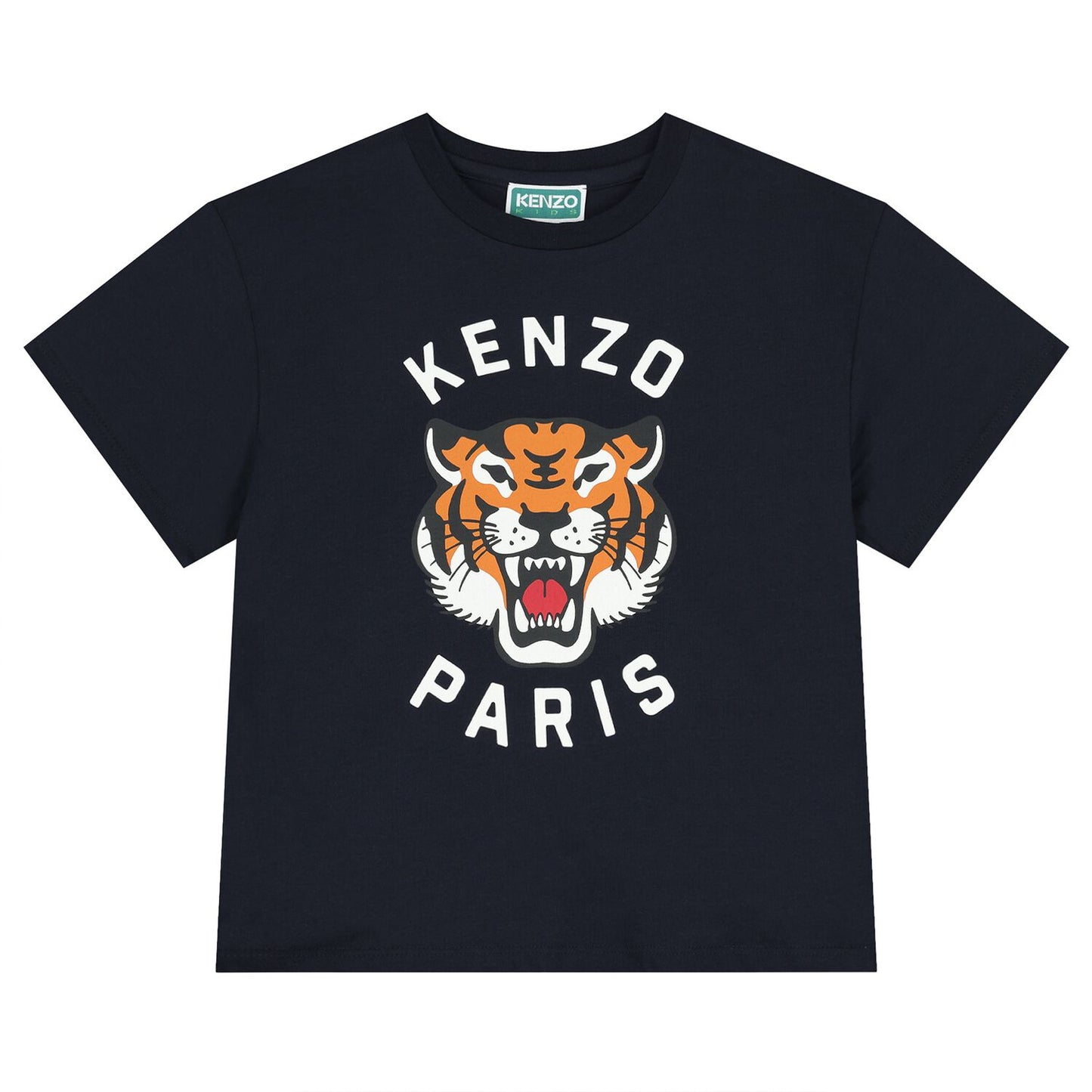 KENZO K61505/845 KIDS Navy Blue Tiger Logo T-Shirt