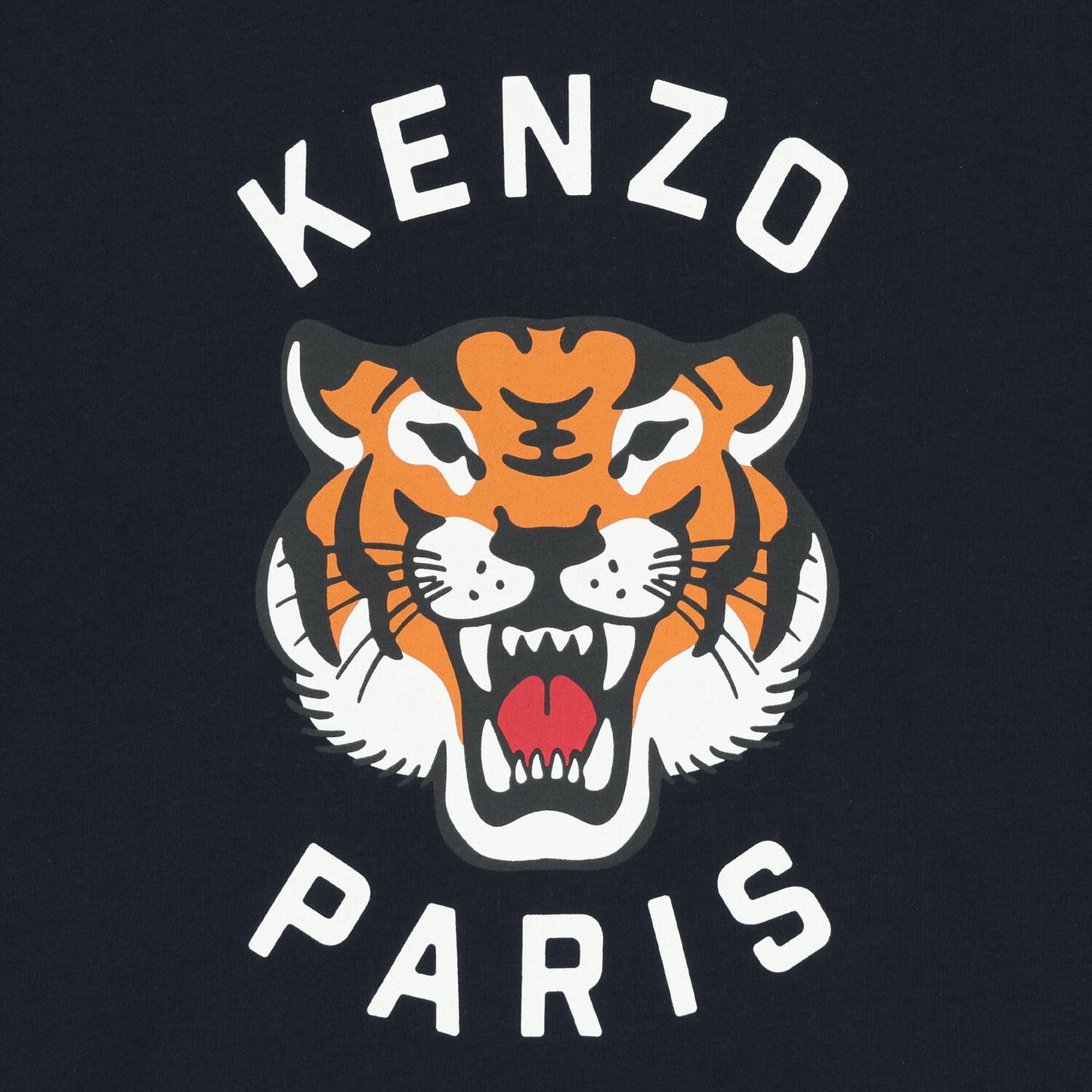 KENZO K61505/845 KIDS Navy Blue Tiger Logo T-Shirt