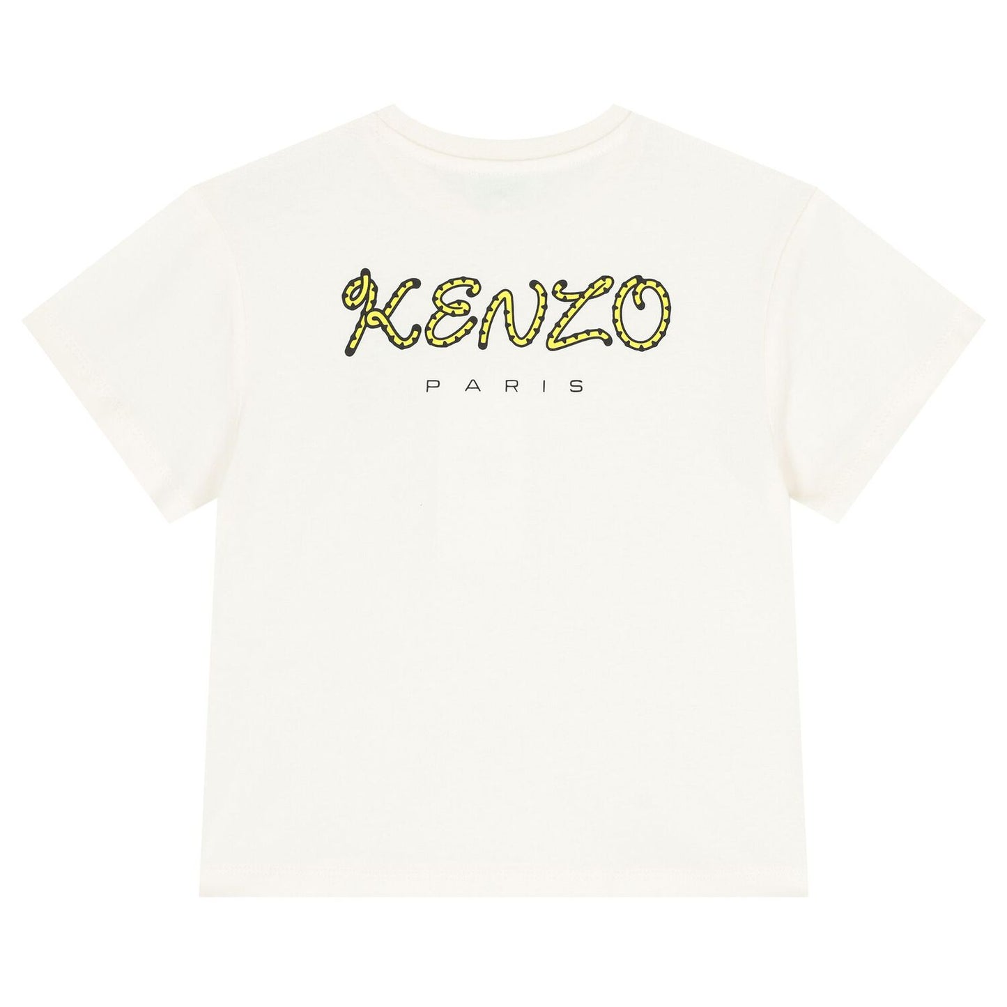 KENZO K61506/117 KIDS Ivory Tiger Logo T-Shirt