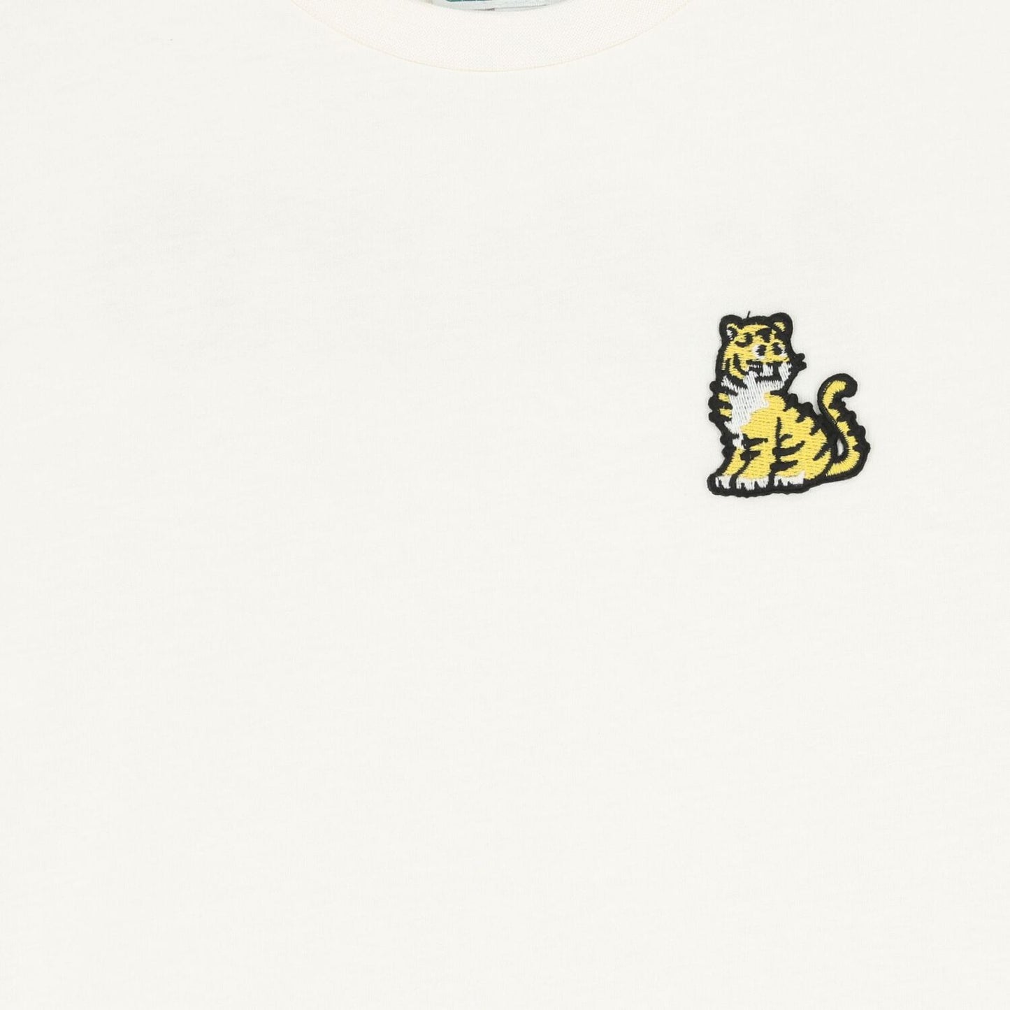 KENZO K61506/117 KIDS Ivory Tiger Logo T-Shirt