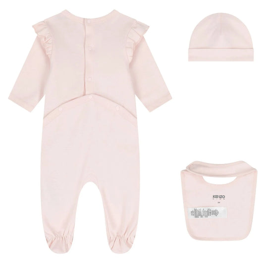 KENZO KIDS Baby Girls Pink Tiger Babygrow Gift Set