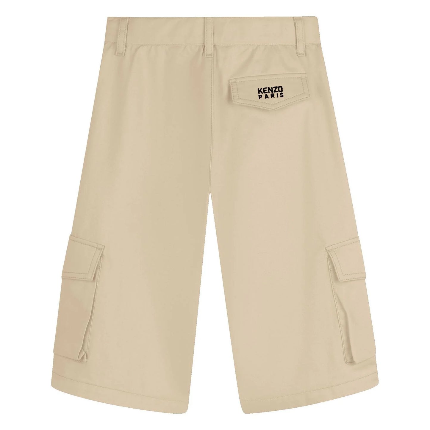 KENZO KIDS Boys Beige Elephant Logo Shorts
