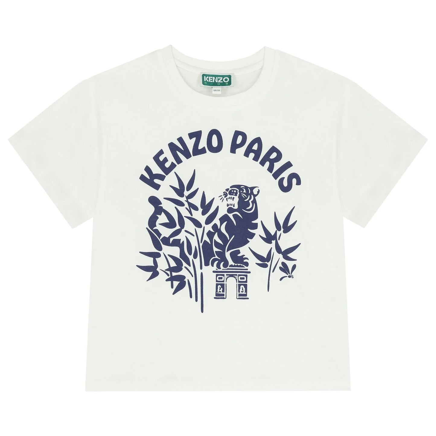 KENZO KIDS White Tiger Logo T-Shirt