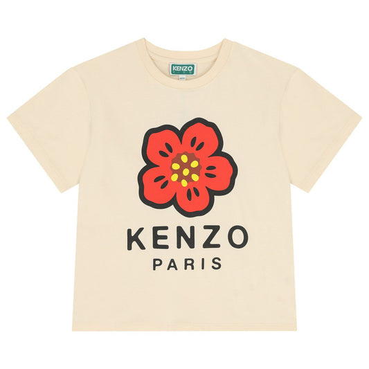 KENZO KIDS Girls Ivory Boke Flower T-Shirt