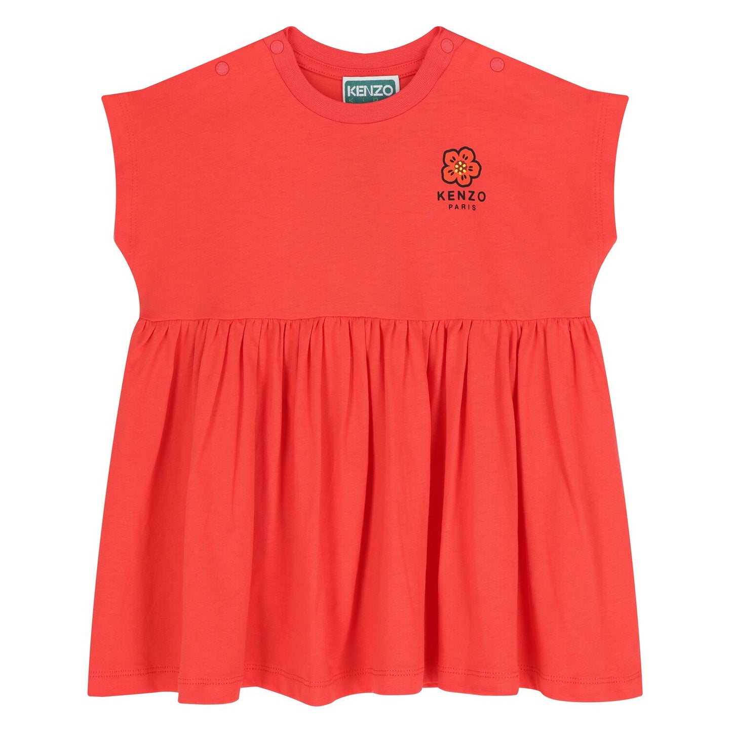 KENZO KIDS Younger Girls Red Boke Flower Dress