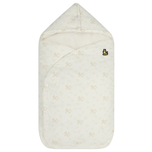 KENZO KIDS Ivory Tiger Logo Reversible Baby Nest