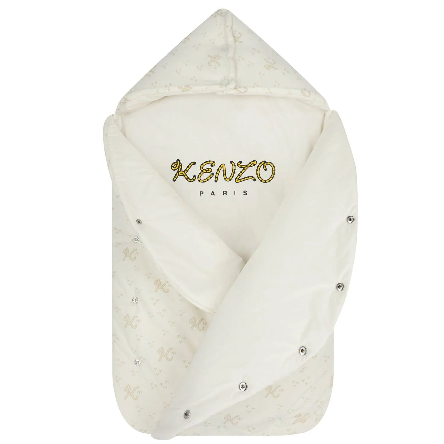 KENZO KIDS Ivory Tiger Logo Reversible Baby Nest